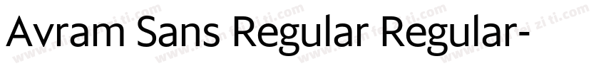 Avram Sans Regular Regular字体转换